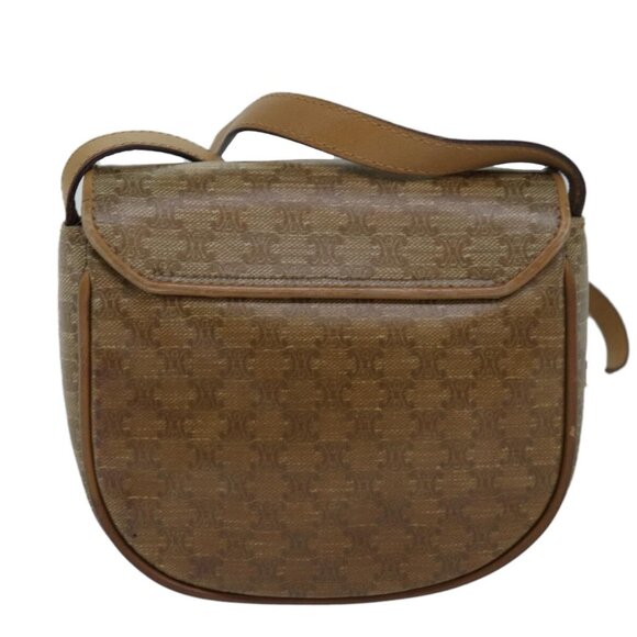 CELINE Macadam Canvas Shoulder Bag Beige Auth - Picture 3 of 16